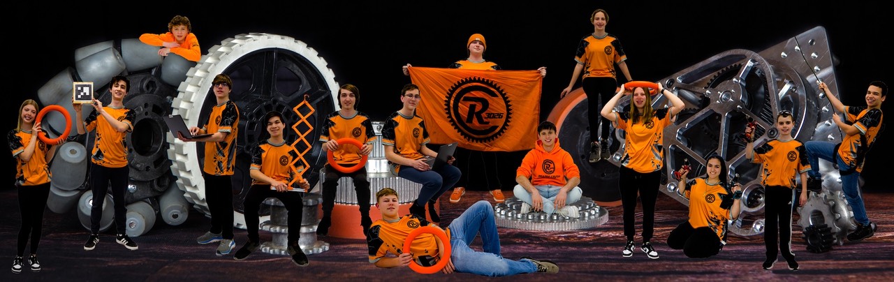 OrangeCrush Robotics team photo  Banner 2024